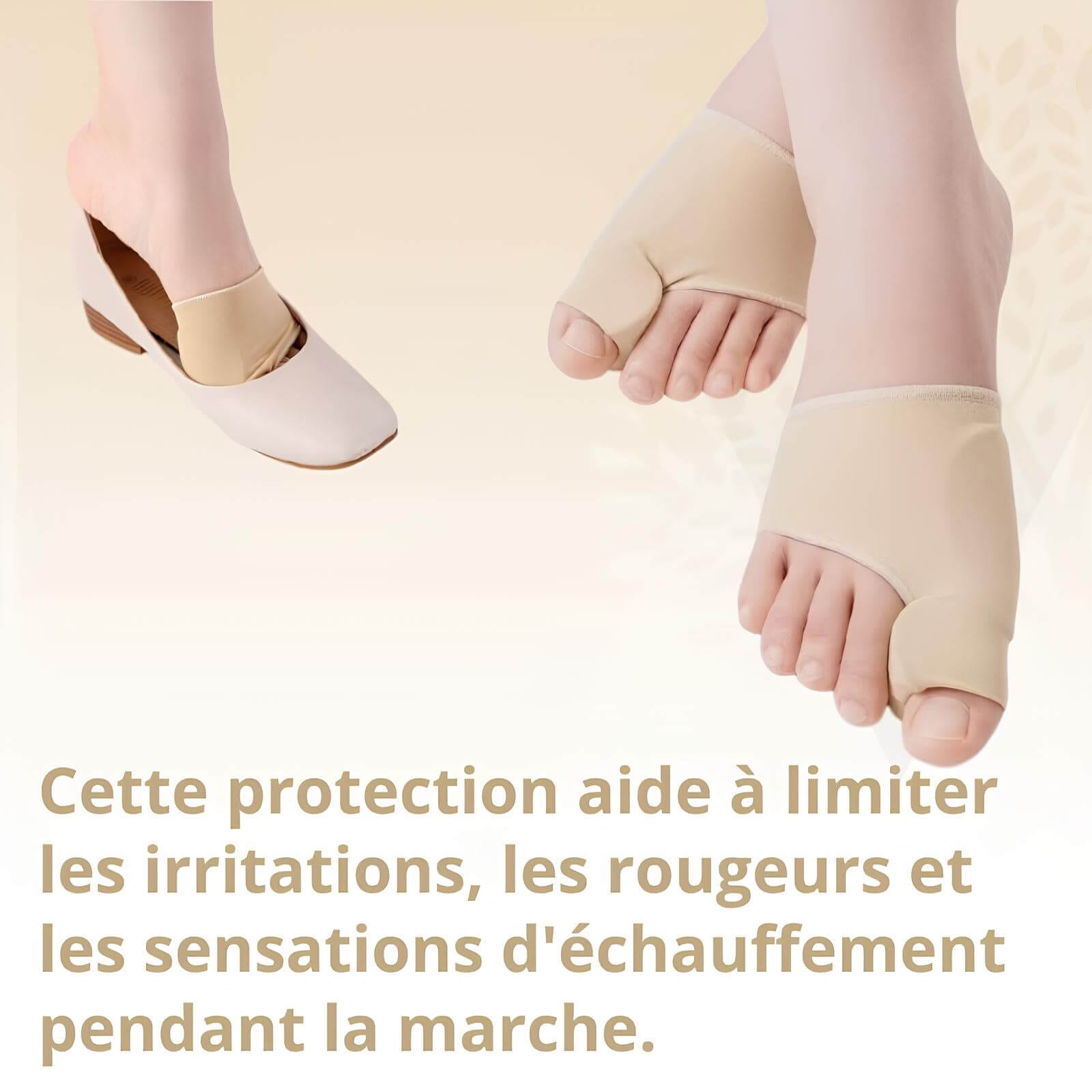 Cette protection aide à limiter les irritations, les rougeurs et les sensations d'échauffement pendant la marche. Correcteur Hallux Valgus